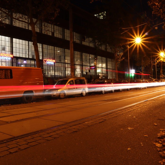 Langzeitbelichtung - Karl-Heine-Straße, Leipzig
